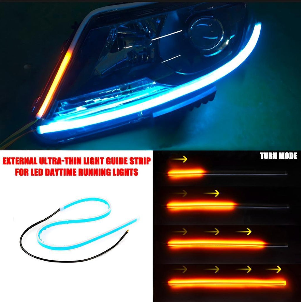 LED Strip Lights for Cars IP67 Waterproof Blue DRL
