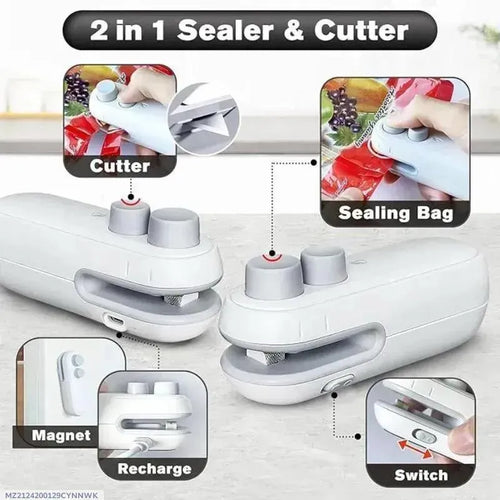 2-in-1 Sealer & Cutter ABS Plastic Home Use