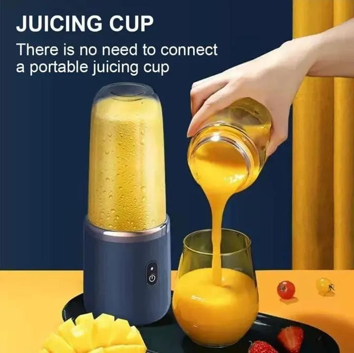 Portable 2-in-1 Blue Juicer Blender for Home & Travel