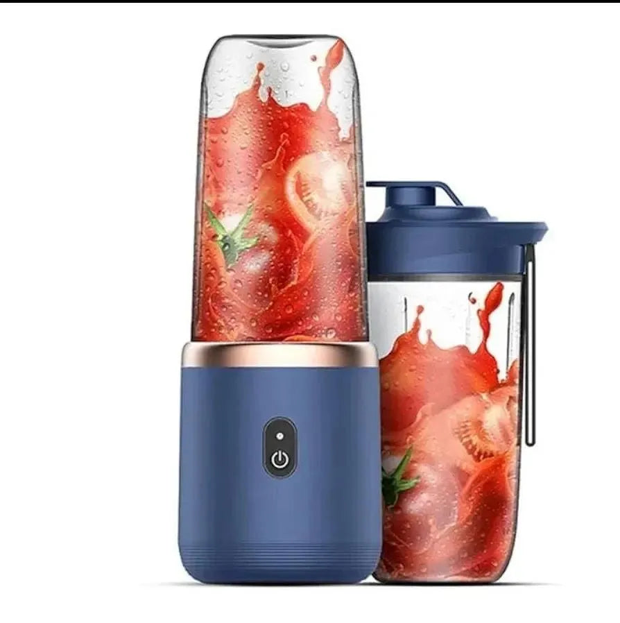 Portable 2-in-1 Blue Juicer Blender for Home & Travel