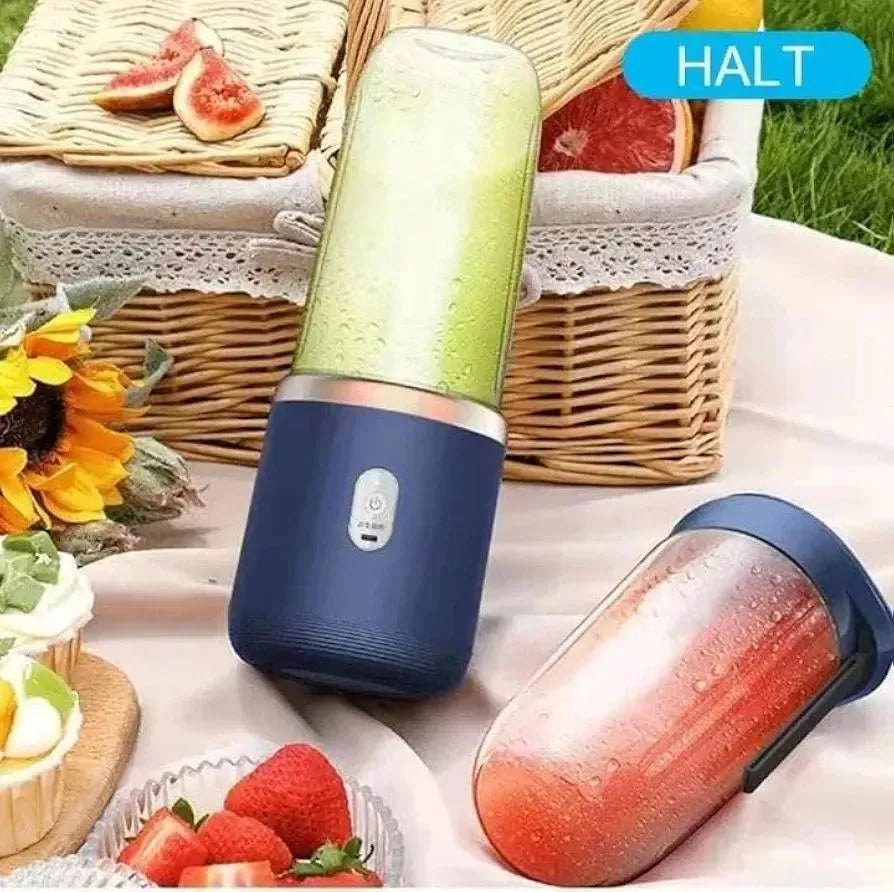 Portable 2-in-1 Blue Juicer Blender for Home & Travel